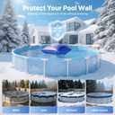 4 x 4 Ft Pool Pillows for Above Ground Pool, 0.5mm PVC Cold-Resistant Pool Pillow with Dual-Inflation Valve, Pool Cover Air Pillow with 65.6 Ft Rope for Supporting Pool Cover (1-Pack)