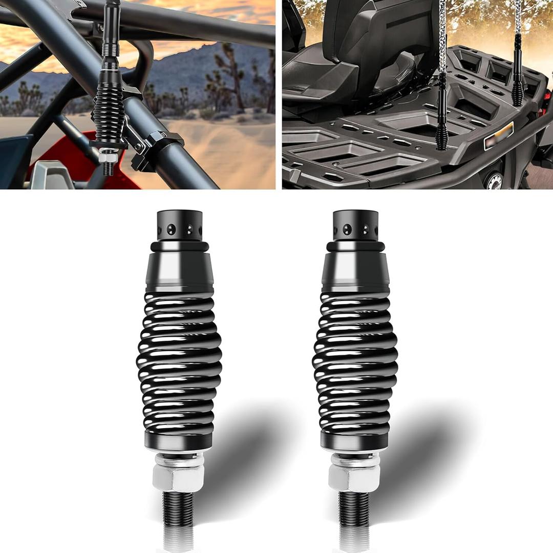 DREAMIZER 2PCS Whip Lights Barrel Spring Mounting Base LED Whip Lights Spring Base Quick Release Whip Spring Base Compatible with Cam Am Maverick X3 RZR Polaris ATV UTV Off-Road Boat