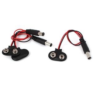 3pcs 9V Charger & Converters DC Battery Power Cable Male Clip Barrel T-Type Connector Battery Chargers for