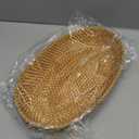 12.6 Inch Woven Bread Basket Fruit Basket for Kitchen Counter Wicker Handmade Long Bread Serving Basket Food Organizer Display Basket Storage Basket for Spoon Fork Napkin