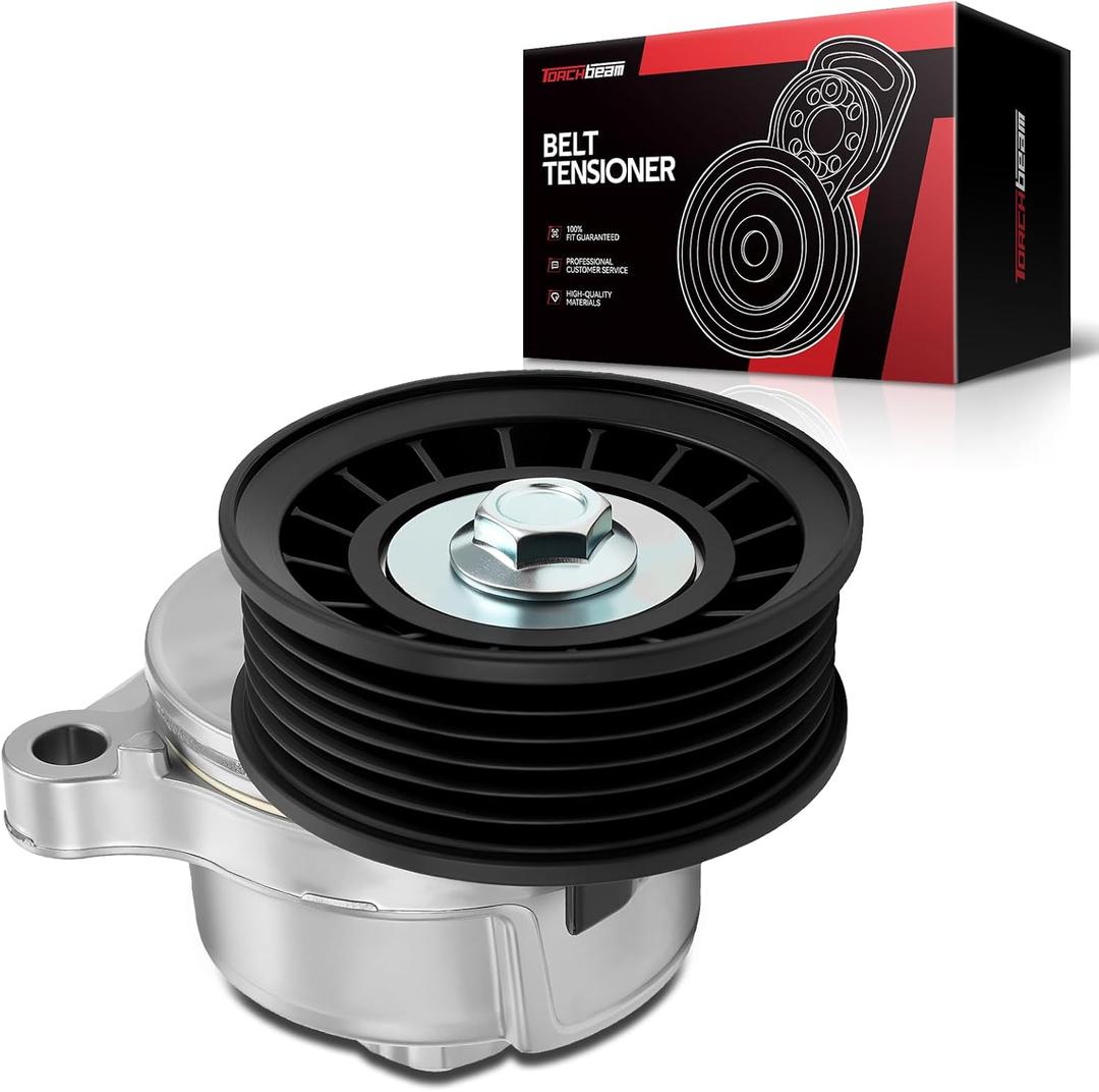 Torchbeam Belt Tensioner Assembly 38452 Compatible with Ford Focus 2003-2011, Fusion 2006-2012, Escape 2005-2012, Transit Connect 2010-2013, Maz-da MX-5 Miata 2006-2015, Mercury Milan 2006-2011 (89372)