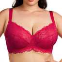 HSIA Minimizer Bra for Women - Plus Size Full Coverage Lace Bra with Underwire, Non Padded, 36G