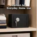 Mini Jewelry Lock Box, Black, 0.23 Cubic Feet
Small Safe Box with Key Lock, Compact Steel Security Safe, For Closet Shelf, For Nightstand, For Personal Valuables