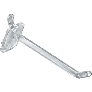 Azar Displays 800004-C Pack of 50 Clear Pegboard Hooks (Also Available in Black & White) - 4 Pegboard Hook Set (2 & 6 Pegboard J Hooks Also Available) - Polycarbonate Plastic Hooks for Retail Azar Displays 800004-C Pack of 50 Clear Pegboard Hooks (Also Available in Black & White) - 4 Pegboard Hook Set (2 & 6 Pegboard J Hooks Also Available) - Polycarbonate Plastic Hooks for Retail