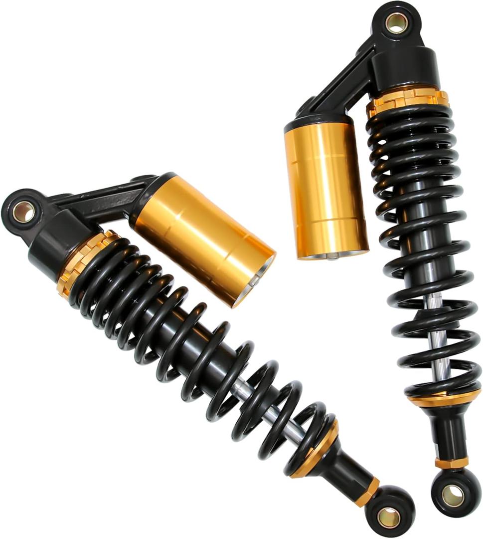 Universal Motorcycle Shocks - 340mm Rear Air Shocks Absorber for Honda Kawasaki Suzuki Yamaha Go Kart Scooters Sport Street Bike