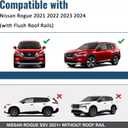 Roof Rack Cross Bars 2021-2024 Compatible with Nissan Rogue 2021 2022 2023 2024 (with Flush Roof Rails),Heavy Duty Aluminum Roof Rails Crossbars Rooftop Luggage Carrier