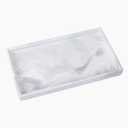 Bathroom Vanity Tray - 11'' Ceramic Rectangle Countertop Tray, Heavy-Duty Perfume Organizer Plate, Jewelry Ring Tray, Kitchen Soap Dispenser Stone Trays, Marble White