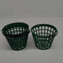 Bekith 2 Pack Plastic Golf Ball Basket, Golfball Container Ball Bucket with Handle, Holds 40-50 Balls, Green