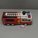 JOYIN LED Fire Truck Toy for Toddlers - LED Projections & Sirens, Bump and Go Fire Engine Trucks with Mode Switch & Volume Control, Kids Firetruck, Boy Toys, Christmas Birthday Gifts for Grandkids