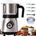 Electric Grinder for Kitchen - 500W Grain Mill with 3 Stainless Steel Blades, Versatile Spice Grinder for Coffee, Grinding Spices, Bean, Grains, Nuts, Black
