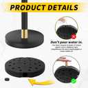 Black Stanchion, 5 ft Black Velvet Rope Red Carpet Ropes and Poles, Stainless Steel Stanchions Post Used for Theaters, Parties, Wedding, Exhibition, 6PCS