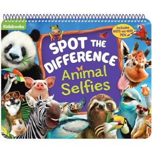 Spot the Difference: Animal Selfies (Includes Write-and-wipe Pen) (Family Fun Spiral Wipe Off)