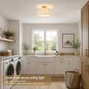 20" 4-Light Modern Gold Drum Light Fixture Entryway, Large