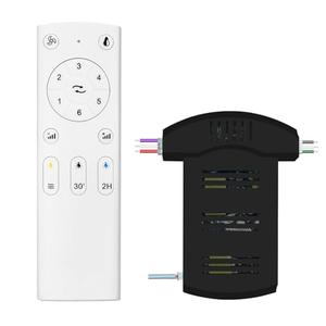 ducrew Universal Ceiling Fan Remote Kit 3-in-1 Fan Speed, Lighting, Timer Wireless Remote 6-Speed Control for Ceiling Fan Lights - Pairing Required