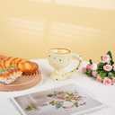 Koythin Ceramic Coffee Mug, Creative Cups with Large Handle, Mugs for Office and Home, 8.5 oz/250ml Perfect for Coffee Milk Tea Latte Oatmeal (Goblet Colorful