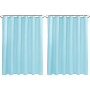 Nasitos Fabric Shower Curtain Liners 2 Pack - Washable & Water Resistant Cloth Lightweight Shower Liner for Bathroom, Soft Hotel Quality, Standard Size 36x37