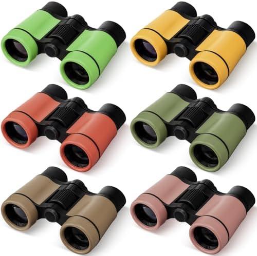 Foilswirl 12 Pack Kid Binoculars Shockproof Mini Compact Binoculars Toys for Girls Boys Small Folding Telescope for Bird Watching Educational Learning Camping Birthday Gifts