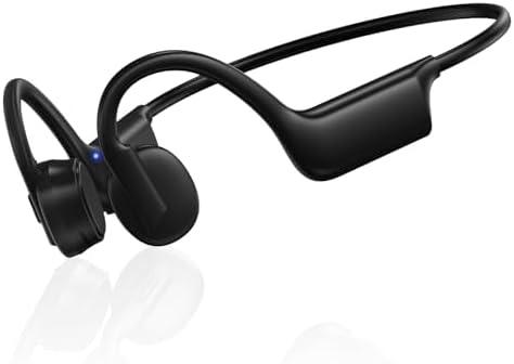Bone Conduction Headphones, Wireless Bluetooth Open-Ear Sports Headphones with Mic, Type-C Quick Charging Long Battery Life, Upgrade Waterproof Earphones for Running, Walking, Cycling, Workout, Gift