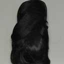 Unisex Natural Black Straight Flip in Short Full Bang Realistic Halloween Costume Cosplay Synthetic Bob Wig