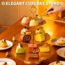 12 PCS Gold Cake Stand Set, Dessert Table Display Set with Metal Cupcake Stand and Cake Stands for Party, Wedding, Birthday, Anniversary, Baby Shower, Thanksgiving, Christmas