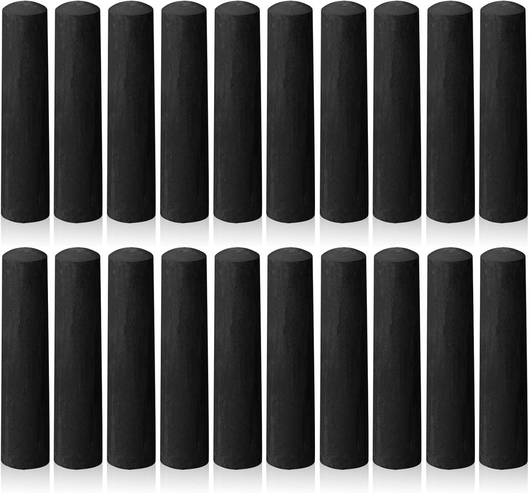 20 Pcs Sidewalk Chalks for Kids Non Toxic Jumbo Chalk for Party Gift Outdoor Art Classroom Play Painting (Black)