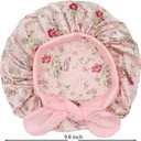 3 Pieces Kids Satin Bonnet Silky Sleep Cap Wide Elastic Band Hair Bonnet for Girls Toddler Child