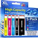 Starink Remanufactured Ink Replacement for Epson 410 410XL T410XL Ink Cartridges 5 Pack Compatible with Epson Expression XP-7100 XP-830 XP-640 XP-630 XP-530 XP-635 Printer High Yield & Latest Chip