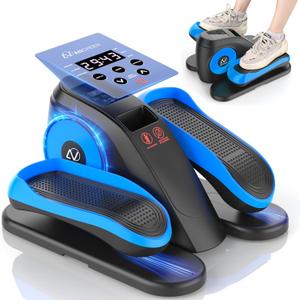 Under Desk Elliptical Machine, Leg Exerciser While Sitting for Seniors with Remote Control & 12-Speeds, Quiet Portable Electric Seated Pedal Exerciser Machine for Home Office