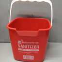 Restaurantware Cleaning Bucket 6 Quart Pack of 1 Plastic Square Bucket for Washing Mopping, Sanitizing Bucket with Built-In Spout and Handle, Red Utility Tool for Household Commercial Use