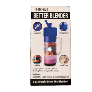 Better Cordless Blender 16 Oz Cordless USB Rechargeable Turbo Power B 2