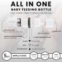 MILK & WATER All in One Baby Bottle & Baby Formula Dispenser On the Go, 5oz - Keeps Water Warm & Formula Fresh - Baby Formula Mixing Bottle with Anti Colic Nipple - Leak-Proof - 3+ Months (White)