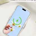 2 x Jusy Compatible with iPhone 15 Pro Max Case with Wavy Edge, Cute White Big Bow Mirror Curly Phone Cases, Shockproof Hard PC & Soft TPU Bumper Protection Cover for Women Girls-Big Bow