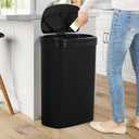 Yewuli 13 Gallon Trash Can | 50L Sensor Automatic Kitchen Trash Can with Lid | Touchless Garbage Bin Odor-Control for Kitchen, Office, Bedroom, Living Room (1 Pack, Black)