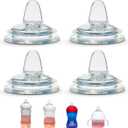 Sippy Spout Nipples for Philips Avent Natural Baby Bottles, My Grippy Spout Sippy Cup and Natural Trainer Sippy Cup | 4-Count | Food Grade Silicone| BPA-Free | 4+ Months (Sippy Spout Nipple)