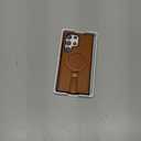 Butaiga for Samsung Galaxy S23 Case Leather with Stand, Anti-Slip Grip Ring, Fits for MagSafe (Brown, S23)