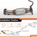 52981 Exhaust Flex Pipe Compatible With2013-2018 Kia Forte 2.0 l & 2014-2017 Elantra GT 2.0L &2014 Elantra Coupe 2.0L(VK-52981)