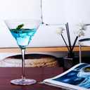 Handblown Crystal Martini Glasses Set of 4-9.5 oz Coupe Glass Set with Stem - Elegant Cocktail Glasses for Bar, Margarita, Cosmopolitan, Manhattan, Gimlet - Unique Gift for Mothers Day