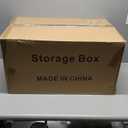 SAILUN 145Gal/580Qt Stackable Storage Bins Folding Collapsible Storage Bins with Lid, Closet Organizers and Storage Box with Door Beige 26" W x 17" D x 71" H