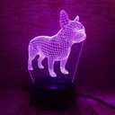 French Bulldog Night Light 3D Illusion Table Lamp Puppy Dog 7 Changing Color Toys Birthday Christmas Gifts for Kids Boys Girls Home Bed Room Decor