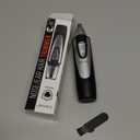 Ear and Nose Hair Trimmer Clipper - 2025 Professional Painless Eyebrow & Facial Hair Trimmer for Men Women, Battery-Operated Trimmer with IPX7 Waterproof, Dual Edge Blades for Easy Cleansing Black