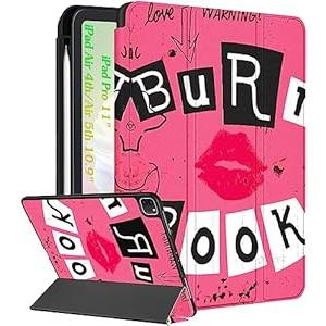 Uppuppy for iPad Air 5th/ 4th Generation Case 10.9, for iPad Pro 11 Inch Case Girls Cute Women Folio Cover Pencil Holder Lips Design Funny Design Girly Teens for Apple iPad Air 5/ 4 (2022/ 2020)/ Pro 11"