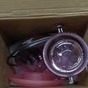 Kingsyard Glass Hummingbird Feeder for Outdoors Wild Bird Feeder with 6 Feeding Ports Hanging for Garden Yard, Pink (Ant Moat Included)