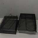 4 Tier Stackable Paper Tray Organizer for Desk, Office Desk Accessories, Paper Sorter Organizer for Letter/A4 Office File Folder Holder (Black, 19.2" x 9.7" x 10.2") (Portrait)