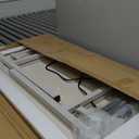 TEMI Small Computer Desk Folding Table - No Assembly, Compact 43.3" Foldable Desk with Power Outlets & USB Charging Port, Portable Small Office Desk, Ideal Mini Study Table for Narrow Spaces, White Ash