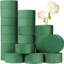 20 PCS Round Floral Foam,Green Wet Foam Block,Wet Florist Floral Foam Block Flower Arrangement Supplies for Wedding Aisle Flowers,Party Decoration