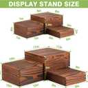 6 Pack Wood Cake Cupcake Stand Buffet Risers, Wooden Display Stand Wood Display Riser, Square Food Display Risers for Party Wedding Birthday Home (6" 7" 8" 9" 10" 11")
