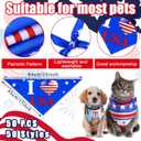 Huhumy 50 Pcs 4th of July Dog Bandanas 250th Anniversary Pet Bandanas Bulk Independence Day Triangle Pet Bibs Scarf for Medium Large Dog 4th of July 250th Festival Costume