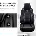 Seat Covers for Dodge Charger 2006-2025, Standard Leather & Waterproof, Full Set Custom Fit Seat Covers Automobile Interior(Black)