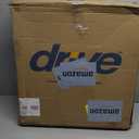 Drive Medical 11148-1 Folding Steel Bedside Commode Chair, Portable Toilet, Supports Individuals Weighing Up To 350 Lbs, with 7.5 Qt. Bucket and 13.5 Inch Seat, Grey