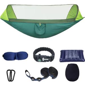 Camping Hammock with Mosquito Net - Portable Travel Hammock Bug Net - Camping Equipment - Hammock Tent for Outdoor Hiking Campin Backpacking Travel (Army Green)